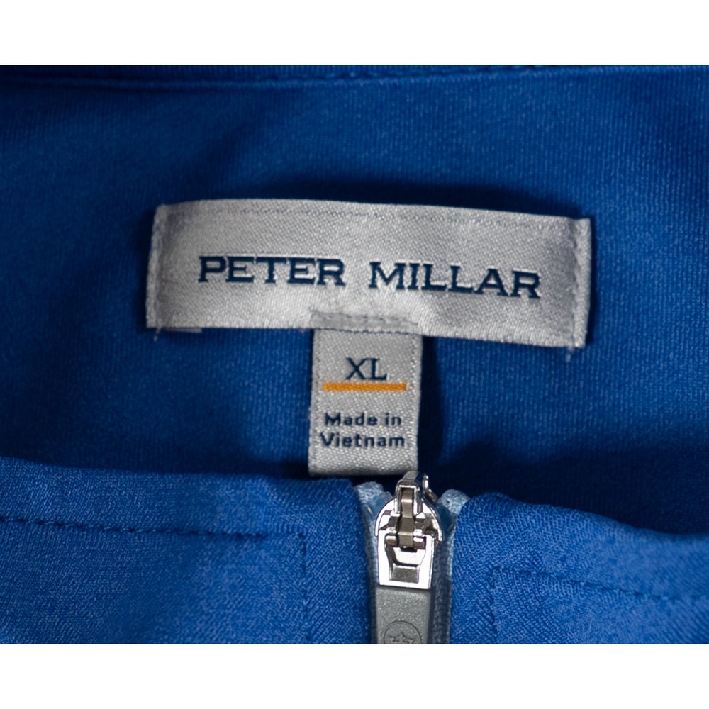 Peter Millar Mens Quarter Zip Pullover Blue Performance XL Golf Activewear image 3